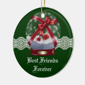 Friends Forever Heart kerstversiering Keramisch Ornament (Links)
