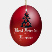 Friends Forever Heart kerstversiering Keramisch Ornament (Rechts)