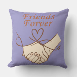Friends Forever Heartline Art Throw Pillow Kussen