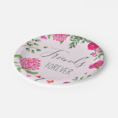 Friends Forever heldere bloemen en vlinders Papieren Bordje (Gekanteld)