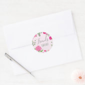 Friends Forever heldere bloemen en vlinders Ronde Sticker (Envelop)