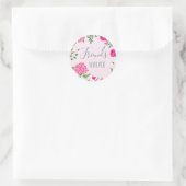 Friends Forever heldere bloemen en vlinders Ronde Sticker (Tas)