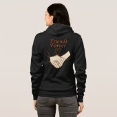Friends Forever Holding Hands Unisex Zip-Up Hoodie (Achterkant volledig)
