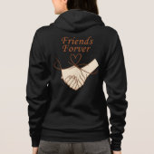 Friends Forever Holding Hands Unisex Zip-Up Hoodie (Achterkant)