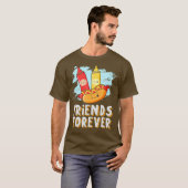 Friends Forever Hotdog Bun Ketchup Mosterd Mayo T-shirt (Voorkant volledig)