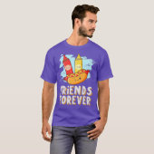 Friends Forever Hotdog Bun Ketchup Mosterd Mayo T-shirt (Voorkant volledig)