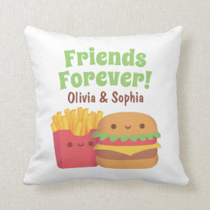 Friends Forever, Kawaii Fries en Burger Bestie Kussen