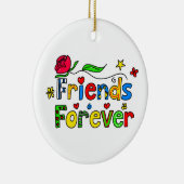 Friends Forever Keramisch Ornament (Rechts)