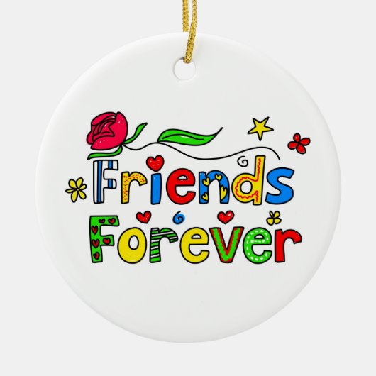 Friends Forever Keramisch Ornament (Voorkant)