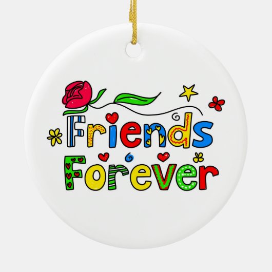 Friends Forever Keramisch Ornament (Achterkant)