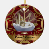 Friends Forever kerstversiering Keramisch Ornament (Voorkant)
