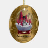 Friends Forever kerstversiering Keramisch Ornament (Rechts)