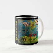 "Friends Forever"-Mok Tweekleurige Koffiemok (Voorkant rechts)