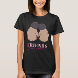 Friends Forever Penguin Womens T Shirt - Dark