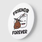 Friends Forever - Poop and Toilet Paper Roll Grote Klok (Hoek)
