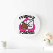 Friends Forever - Poop and Toilet Paper Roll Grote Klok (Huis)