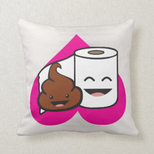 Friends Forever - Poop and Toilet Paper Roll Kussen