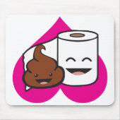 Friends Forever - Poop and Toilet Paper Roll Muismat (Voorkant)