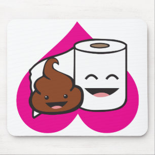 Friends Forever - Poop and Toilet Paper Roll Muismat