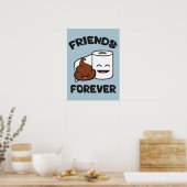 Friends Forever - Poop and Toilet Paper Roll Poster (Keuken)