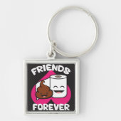Friends Forever - Poop and Toilet Paper Roll Sleutelhanger (Voorkant)