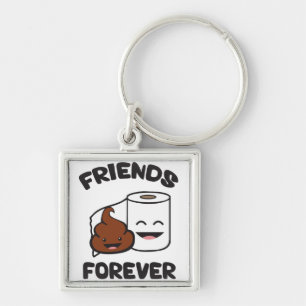 Friends Forever - Poop and Toilet Paper Roll Sleutelhanger