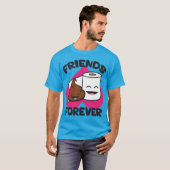 Friends Forever - Poop and Toilet Paper Roll T-shirt (Voorkant volledig)
