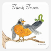 Friends Forever Robin sticker (Voorkant)