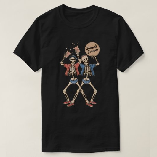 Friends Forever - Skeletondans in Hawaï T-shirt (Design voorkant)