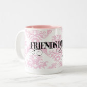 Friends Forever Tweekleurige Koffiemok (Voorkant links)