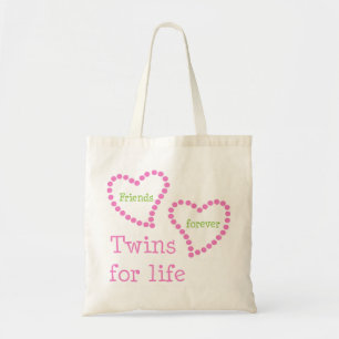 Friends Forever Twins for Life Canvas tas