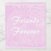 Friends Forever wine Flestle Label Wijn Etiket (Enkel label)