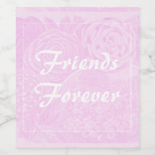Friends Forever wine Flestle Label Wijn Etiket (Enkel label)