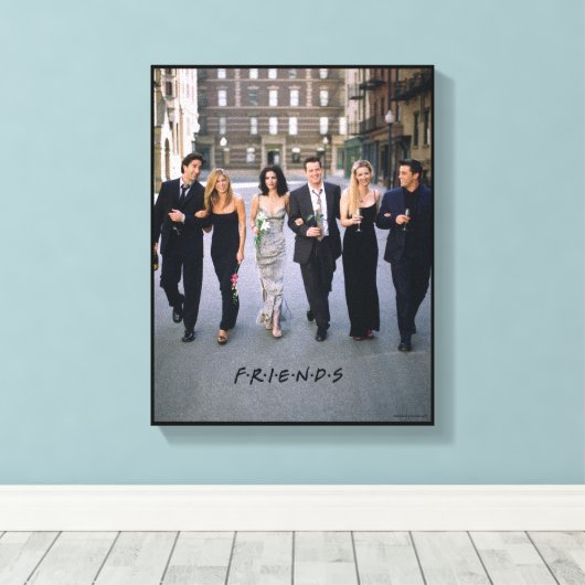 FRIENDS™ | Formele Draag paren Canvas Afdruk (Insitu (Houten vloer))