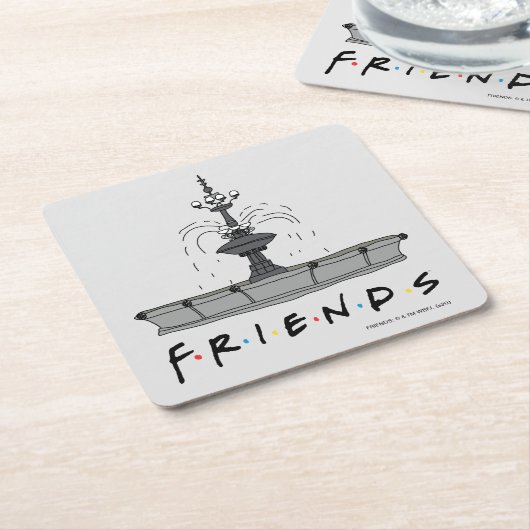 FRIENDS™ Fountain Kartonnen Onderzetters (Schuin)