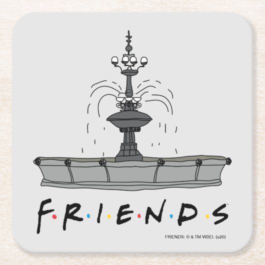 FRIENDS™ Fountain Kartonnen Onderzetters (Voorkant)