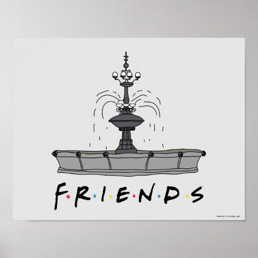 FRIENDS™ Fountain Poster (Voorkant)