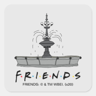 FRIENDS™ Fountain Vierkante Sticker