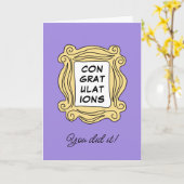 FRIENDS™ Frame Gefeliciteerd Kaart (Gele Bloem)