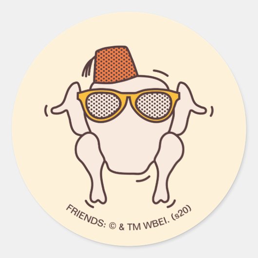 FRIENDS™ | Friendsgiving Ronde Sticker (Voorkant)