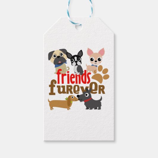 Friends Furever Dogs Puppies Cadeaulabel (Voorkant)