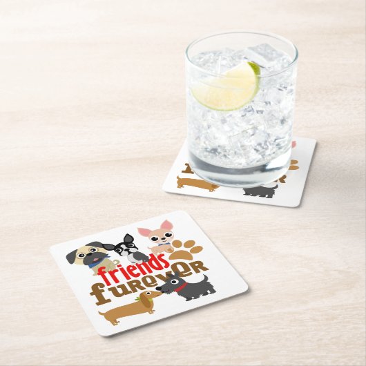 Friends Furever Dogs Puppies Kartonnen Onderzetters (Insitu)