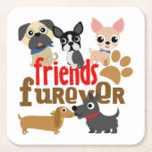 Friends Furever Dogs Puppies Kartonnen Onderzetters (Voorkant)