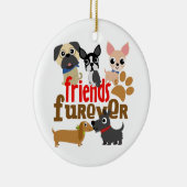 Friends Furever Dogs Puppies Keramisch Ornament (Rechts)