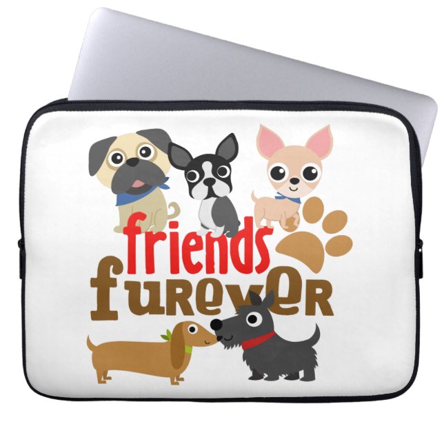 Friends Furever Dogs Puppies Laptop Sleeve (Voorkant)