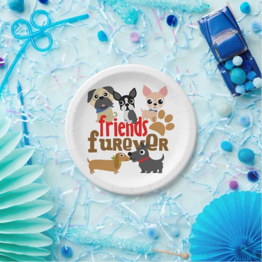 Friends Furever Dogs Puppies Papieren Bordje (Feest)