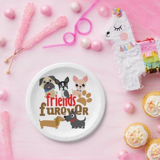 Friends Furever Dogs Puppies Papieren Bordje (Feest)