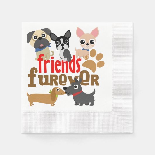 Friends Furever Dogs Puppies Servet (Voorkant)