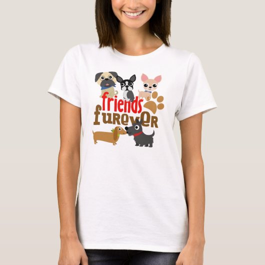 Friends Furever Dogs Puppies T-shirt (Voorkant)