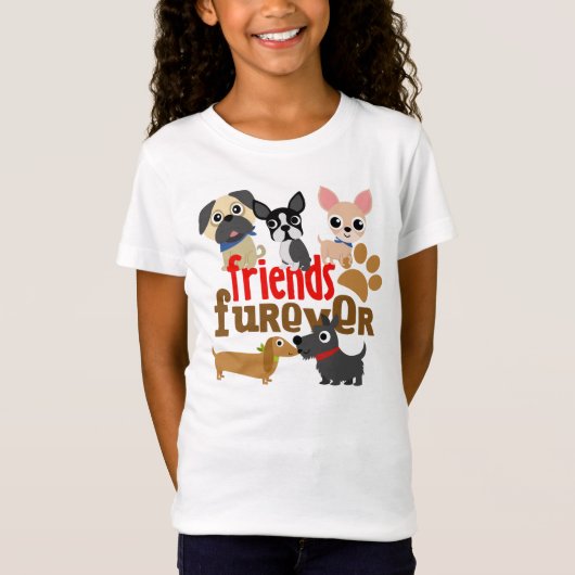 Friends Furever Dogs Puppies T-shirt (Voorkant)